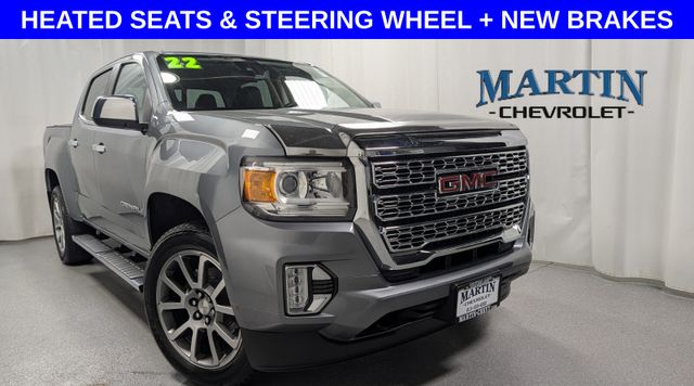 Gray (Satin Steel Metallic) 2022 GMC Canyon Pickup Truck Four-Wheel Drive 8-Speed Automatic
