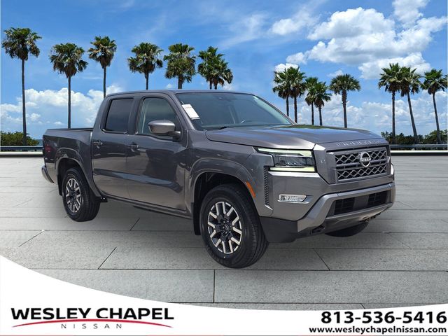 Gray (Gun Metallic) 2024 Nissan Frontier Pickup Truck Four-Wheel Drive 9-Speed Automatic Overdrive