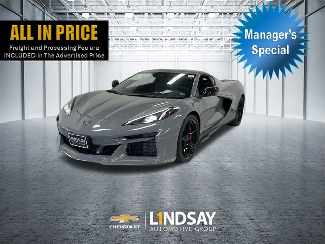 Sea Wolf Gray Tricoat 2025 Chevrolet Corvette E-Ray Coupe AWD with 1LZ Coupe All-Wheel Drive 8-Speed Dual Clutch
