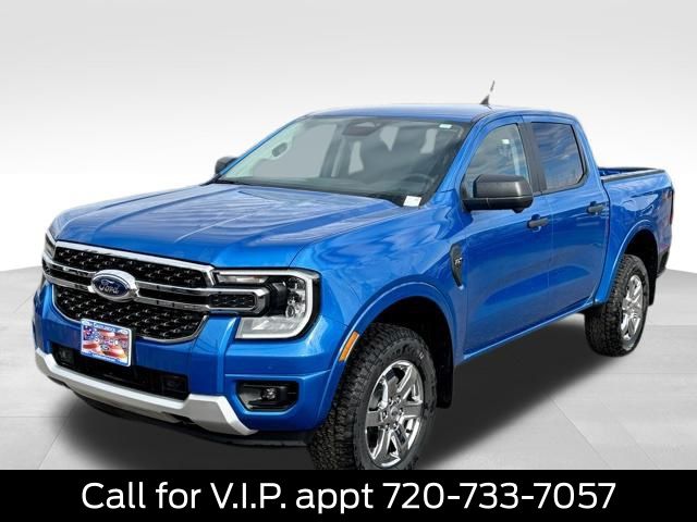 Velocity Blue Metallic 2025 Ford Ranger XLT SuperCrew 4WD Pickup Truck Four-Wheel Drive Automatic