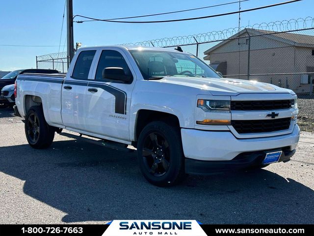 Summit White 2017 Chevrolet Silverado 1500 Custom Double Cab 4WD Pickup Truck Four-Wheel Drive 6-Speed Automatic Overdrive