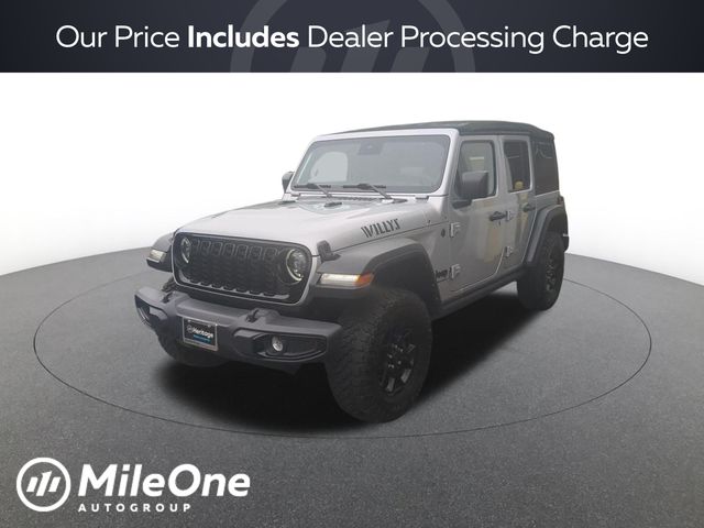 Silver Zynith Clearcoat 2024 Jeep Wrangler SUV / Crossover Four-Wheel Drive 8-Speed Automatic