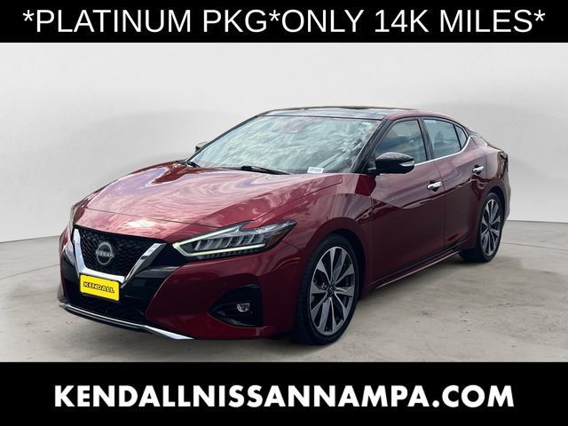 Red (Scarlet) 2023 Nissan Maxima Sedan Front-Wheel Drive Continuously Variable Transmission