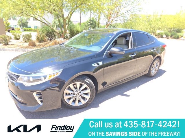 Ebony Black 2017 Kia Optima EX Sedan Front-Wheel Drive 6-Speed Automatic