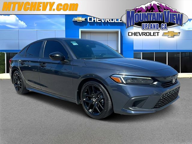 Gray 2024 Honda Civic Sport FWD Sedan Front-Wheel Drive Continuously Variable Transmission