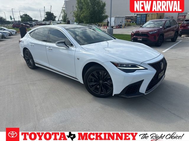Ultra White 2024 Lexus LS 500 F Sport AWD Sedan All-Wheel Drive Automatic