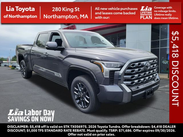 Gray 2026 Toyota Tundra Pickup Truck Four-Wheel Drive Automatic