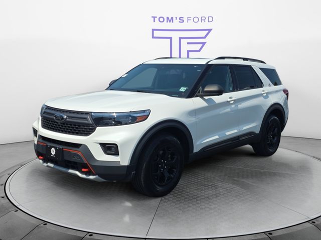White Metallic 2023 Ford Explorer SUV / Crossover All-Wheel Drive Automatic