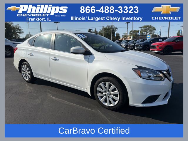 Aspen White 2017 Nissan Sentra Sedan Front-Wheel Drive Continuously Variable Transmission