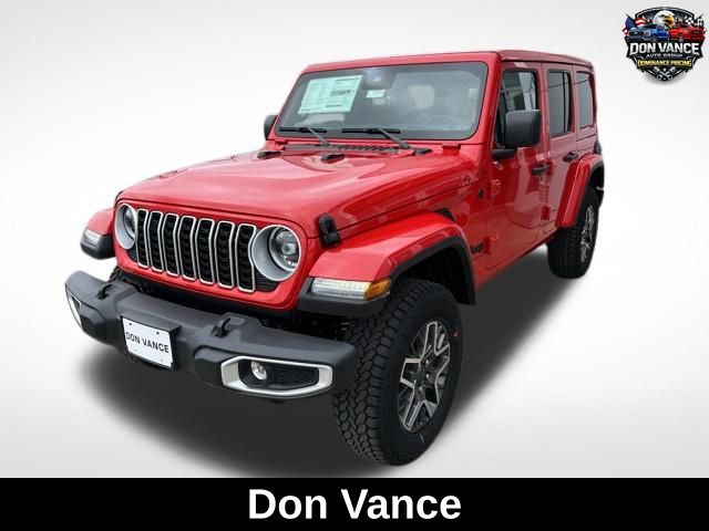 Firecracker Red Clearcoat 2025 Jeep Wrangler Sahara 4-Door 4WD SUV / Crossover Four-Wheel Drive 8-Speed Automatic