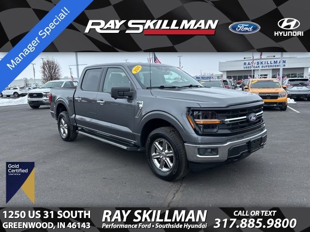 Gray 2024 Ford F-150 Pickup Truck Four-Wheel Drive Automatic