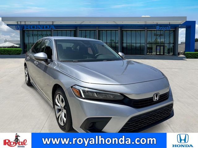 Lunar Silver Metallic 2023 Honda Civic Sedan Front-Wheel Drive Continuously Variable Transmission