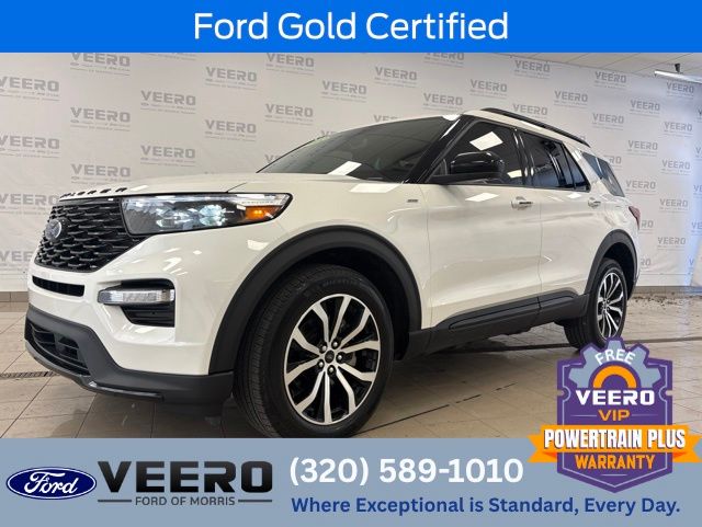 White Metallic 2023 Ford Explorer SUV / Crossover All-Wheel Drive Automatic