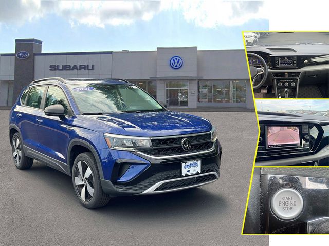 Blue Metallic 2023 Volkswagen Taos SUV / Crossover All-Wheel Drive 7-Speed Dual Clutch