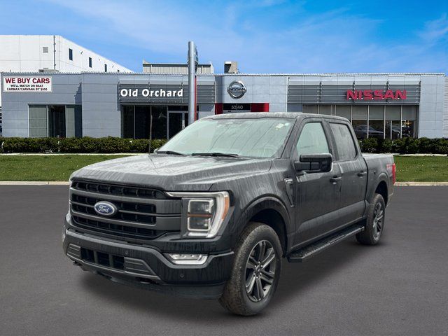 Black 2022 Ford F-150 Lariat SuperCrew 4WD Pickup Truck Four-Wheel Drive Automatic