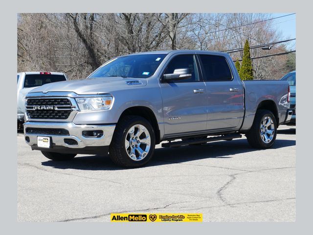 Billet Silver Metallic Clearcoat 2022 RAM 1500 Big Horn Crew Cab 4WD Pickup Truck Four-Wheel Drive 8-Speed Automatic