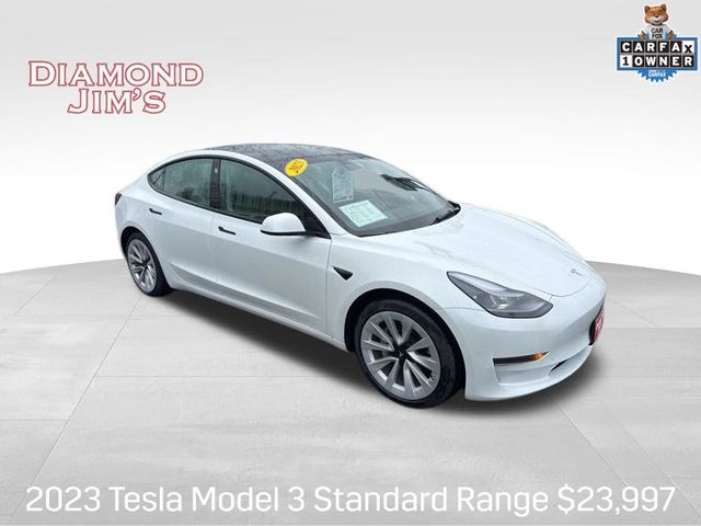 White 2023 Tesla Model 3 RWD Sedan Rear-Wheel Drive 1-Speed Automatic
