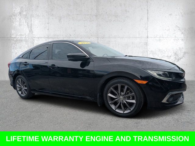 Crystal Black Pearl 2021 Honda Civic Sedan Front-Wheel Drive Continuously Variable Transmission