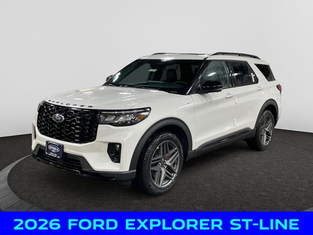 White Metallic 2026 Ford Explorer SUV / Crossover All-Wheel Drive Automatic
