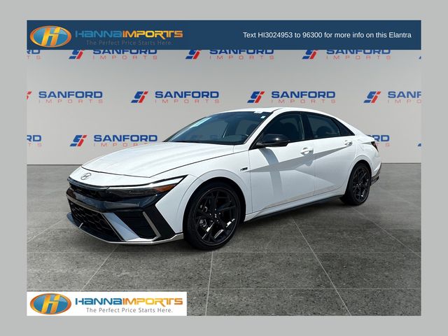 Atlas White 2024 Hyundai Elantra Sedan Front-Wheel Drive 7-Speed Dual Clutch