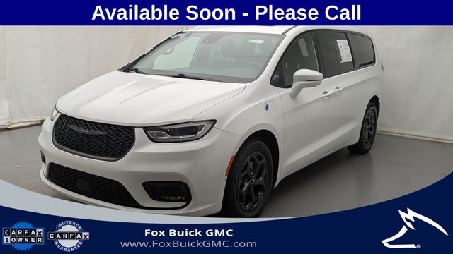 Bright White Clearcoat 2022 Chrysler Pacifica Hybrid Minivan Front-Wheel Drive Continuously Variable Transmission