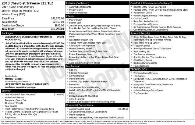 2013 Chevrolet Traverse LTZ