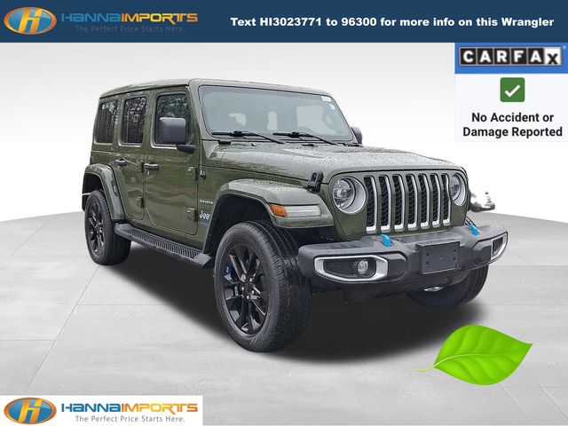 Sarge Green Clearcoat 2022 Jeep Wrangler 4xe Sahara 4WD SUV / Crossover Four-Wheel Drive 8-Speed Automatic