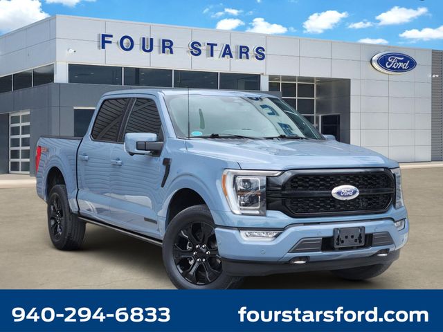 Blue (Azure Gray Metallic) 2023 Ford F-150 Pickup Truck Four-Wheel Drive Automatic