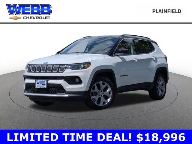 Bright White Clearcoat 2022 Jeep Compass Limited 4WD SUV / Crossover Four-Wheel Drive 9-Speed Automatic