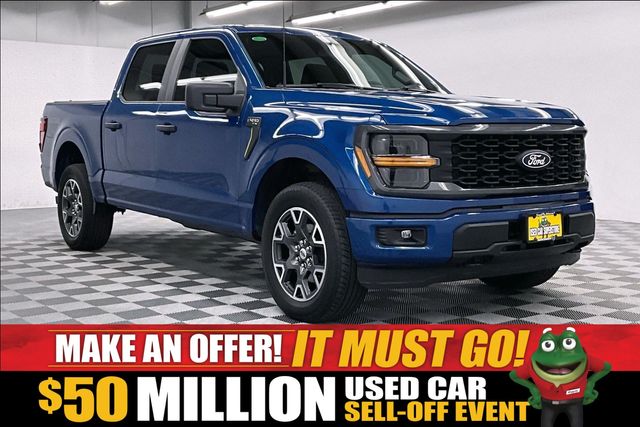 Atlas Blue Metallic 2024 Ford F-150 Pickup Truck Four-Wheel Drive 10-Speed Automatic