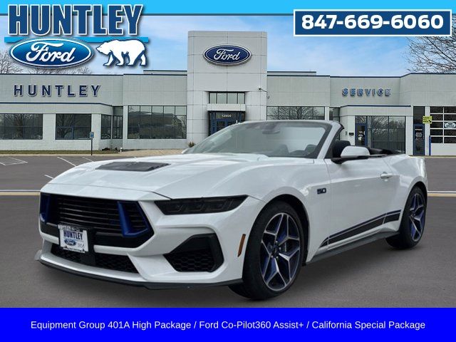 White 2025 Ford Mustang Convertible Rear-Wheel Drive 6-Speed Manual