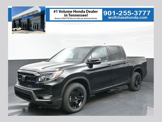 Crystal Black Pearl 2026 Honda Ridgeline Black Edition AWD Pickup Truck All-Wheel Drive 9-Speed Automatic
