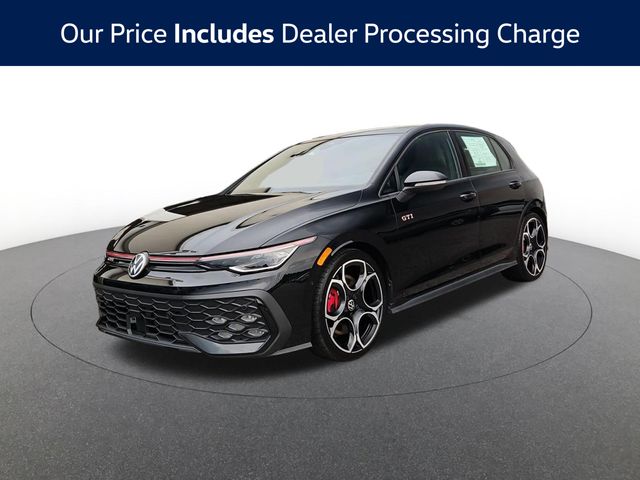 Black 2025 Volkswagen Golf GTI Hatchback Front-Wheel Drive 7-Speed Dual Clutch