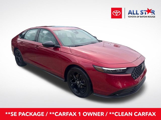 Red 2025 Honda Accord Sedan Front-Wheel Drive Continuously Variable Transmission