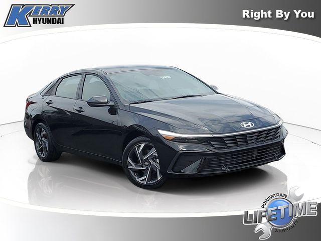 Abyss Black 2025 Hyundai Elantra Hybrid Sedan Front-Wheel Drive 6-Speed Dual Clutch