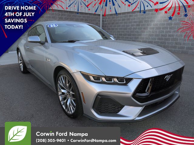 Iconic Silver Metallic 2025 Ford Mustang Coupe Rear-Wheel Drive 6-Speed Manual