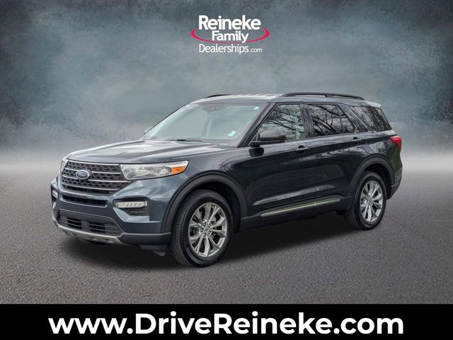 Blue Metallic 2022 Ford Explorer XLT AWD SUV / Crossover All-Wheel Drive Automatic