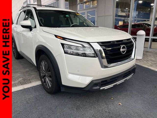Pearl White Tricoat 2023 Nissan Pathfinder SUV / Crossover All-Wheel Drive 9-Speed Automatic