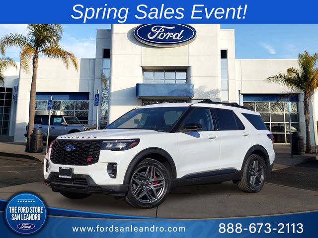 White Metallic 2026 Ford Explorer ST RWD SUV / Crossover Rear-Wheel Drive Automatic
