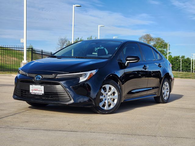 Midnight Black Metallic 2024 Toyota Corolla Hybrid LE FWD Sedan Front-Wheel Drive Continuously Variable Transmission