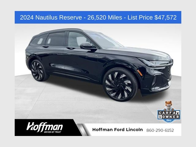 Infinite Black Metallic Clearcoat 2024 Lincoln Nautilus Reserve AWD SUV / Crossover All-Wheel Drive 8-Speed Automatic