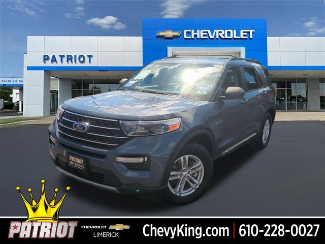 Blue 2021 Ford Explorer XLT AWD SUV / Crossover All-Wheel Drive Automatic