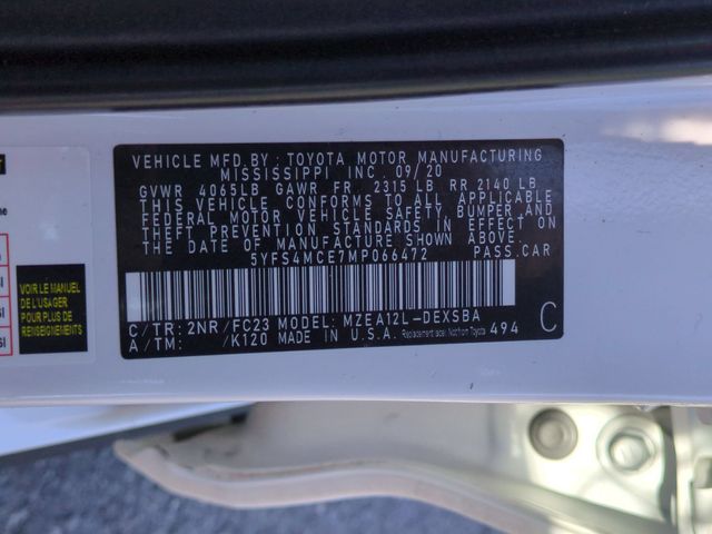 Used 2021 White Toyota SE image 34