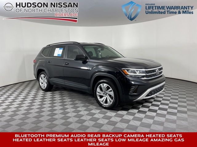 2022 Black Volkswagen Atlas 3.6L V6 SE w/Technology FWD SUV