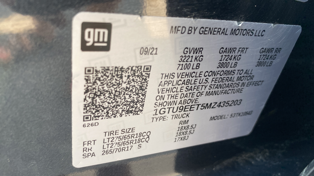 Certified Used 2021 Dark Sky Metallic GMC AT4 image 27