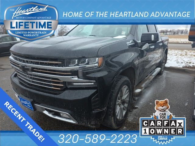 Black 2021 Chevrolet Silverado 1500 High Country Crew Cab 4WD Pickup Truck Four-Wheel Drive Automatic