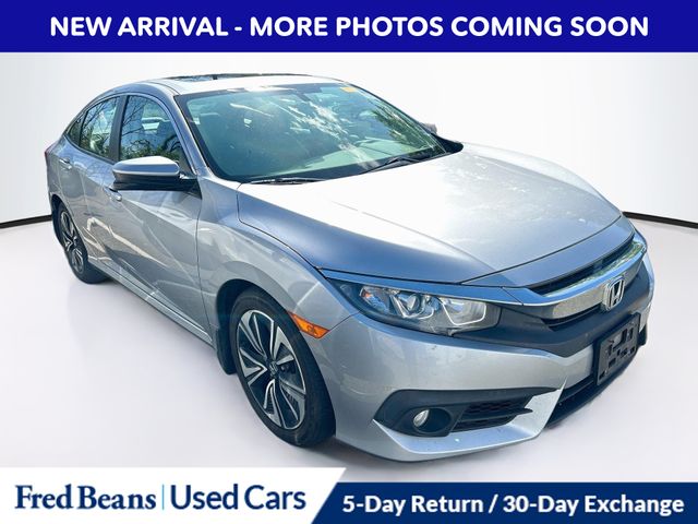 Silver 2017 Honda Civic Sedan Front-Wheel Drive Continuously Variable Transmission