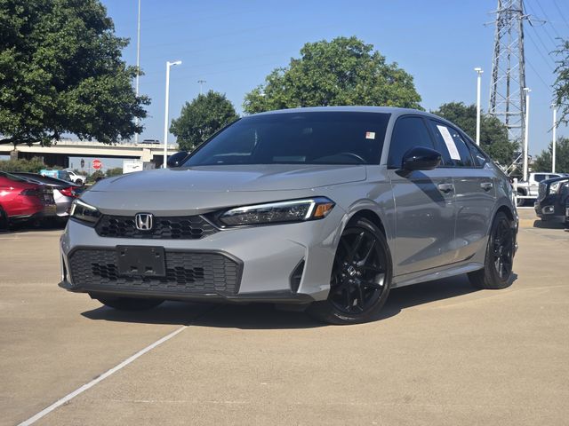 Urban Gray Pearl 2025 Honda Civic Sedan Front-Wheel Drive Continuously Variable Transmission