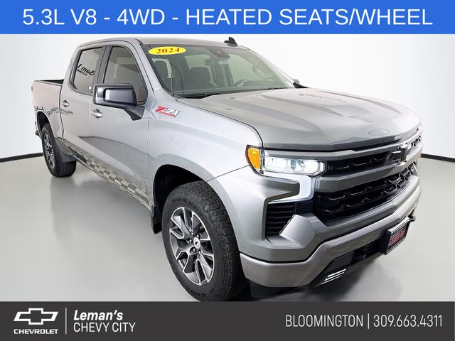 Sterling Gray Metallic 2024 Chevrolet Silverado 1500 Pickup Truck Four-Wheel Drive Automatic