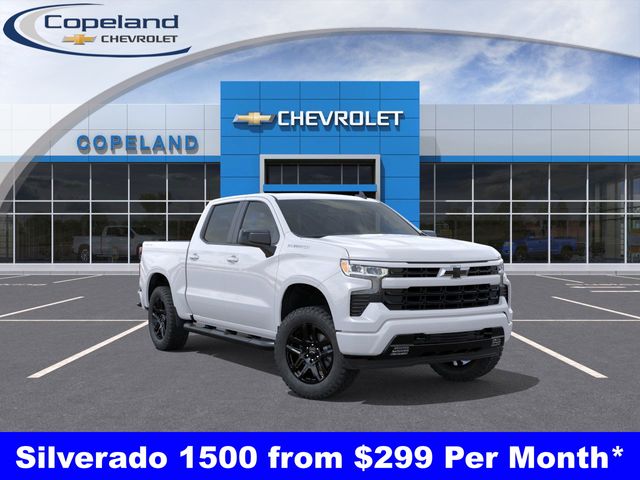 Summit White 2026 Chevrolet Silverado 1500 RST Crew Cab 4WD Pickup Truck Four-Wheel Drive 8-Speed Automatic